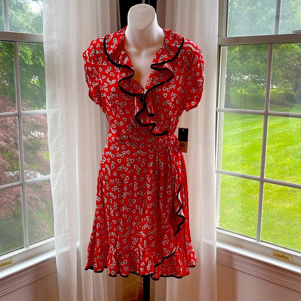 Juicy Couture Valentine print tie dress